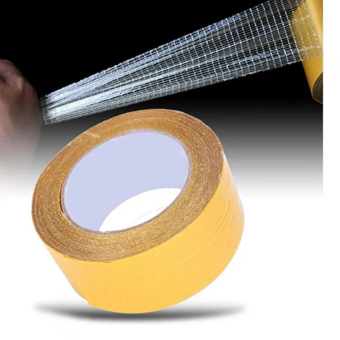 Manufacturer fiberglass mesh tape,super strong yellow pet thin adhesive double sided tape,fiberglass mesh drywall joint tape