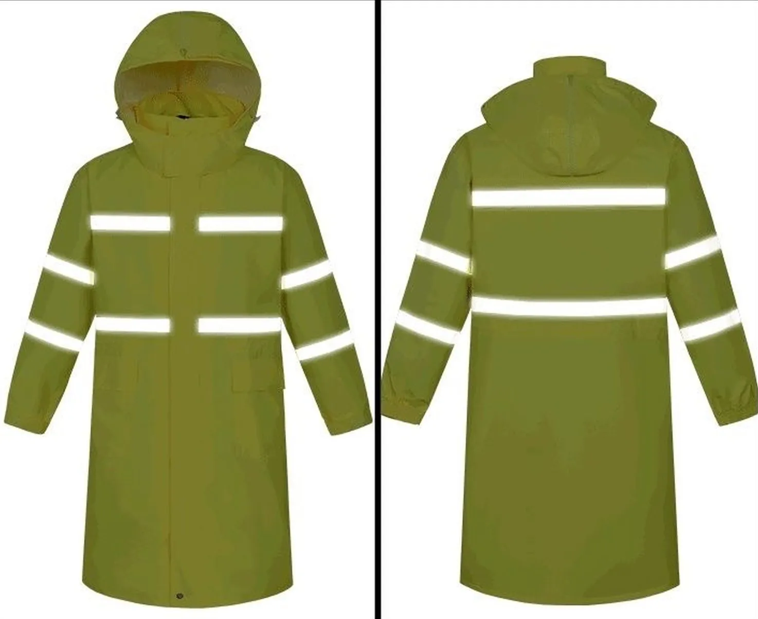 Customized Adult Long Reflective Raincoat Rain Breathable Wear-resistant Waterproof Raincoat