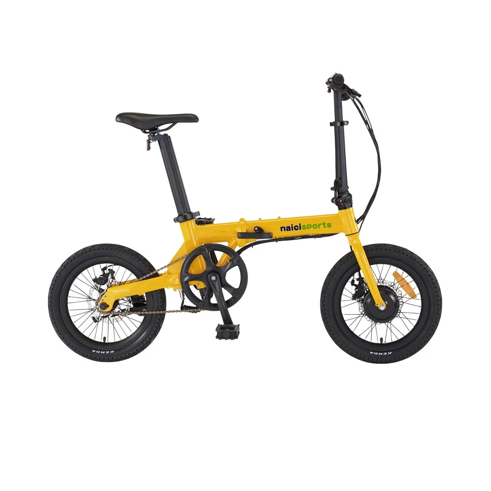 Naici Folding Electric Bicycles 16-inch Electric Bike with 5.2Ah Removable Battery 15-30 Miles Range Power-Assist City Ebike