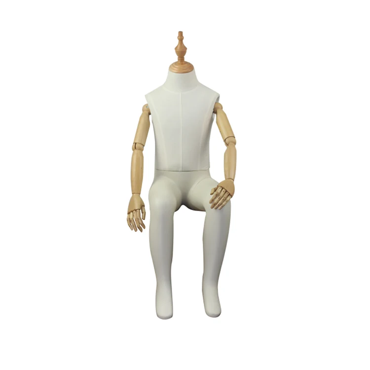 Fashion soft hands decorative vintage faceless life like clothes full body size realistic child mannequin