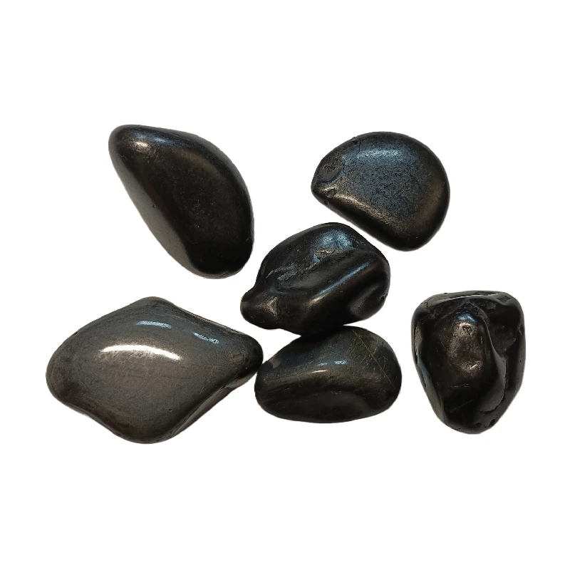 Highly Polished Small and Big Customized Size Black Flat Pebble for Art Painting and Decoration