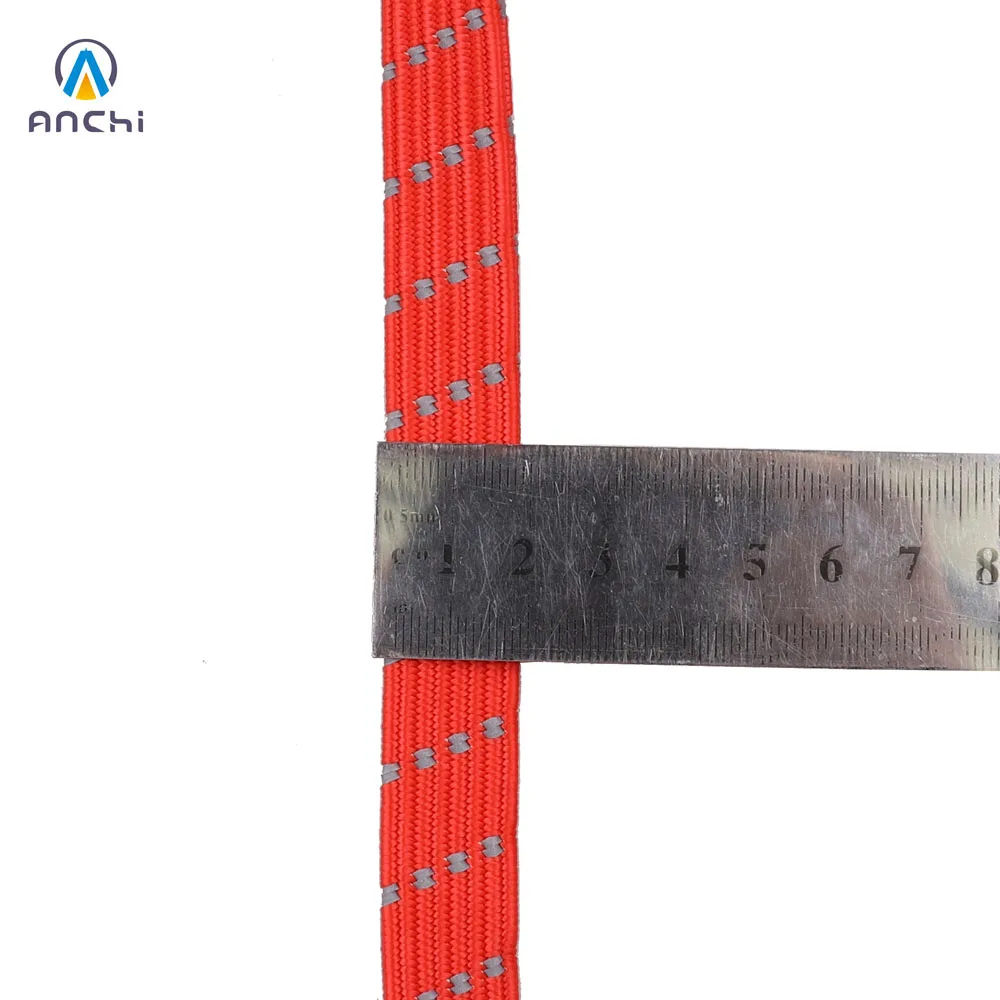 18mm wide strong elastic reflective bungee cord without hooks