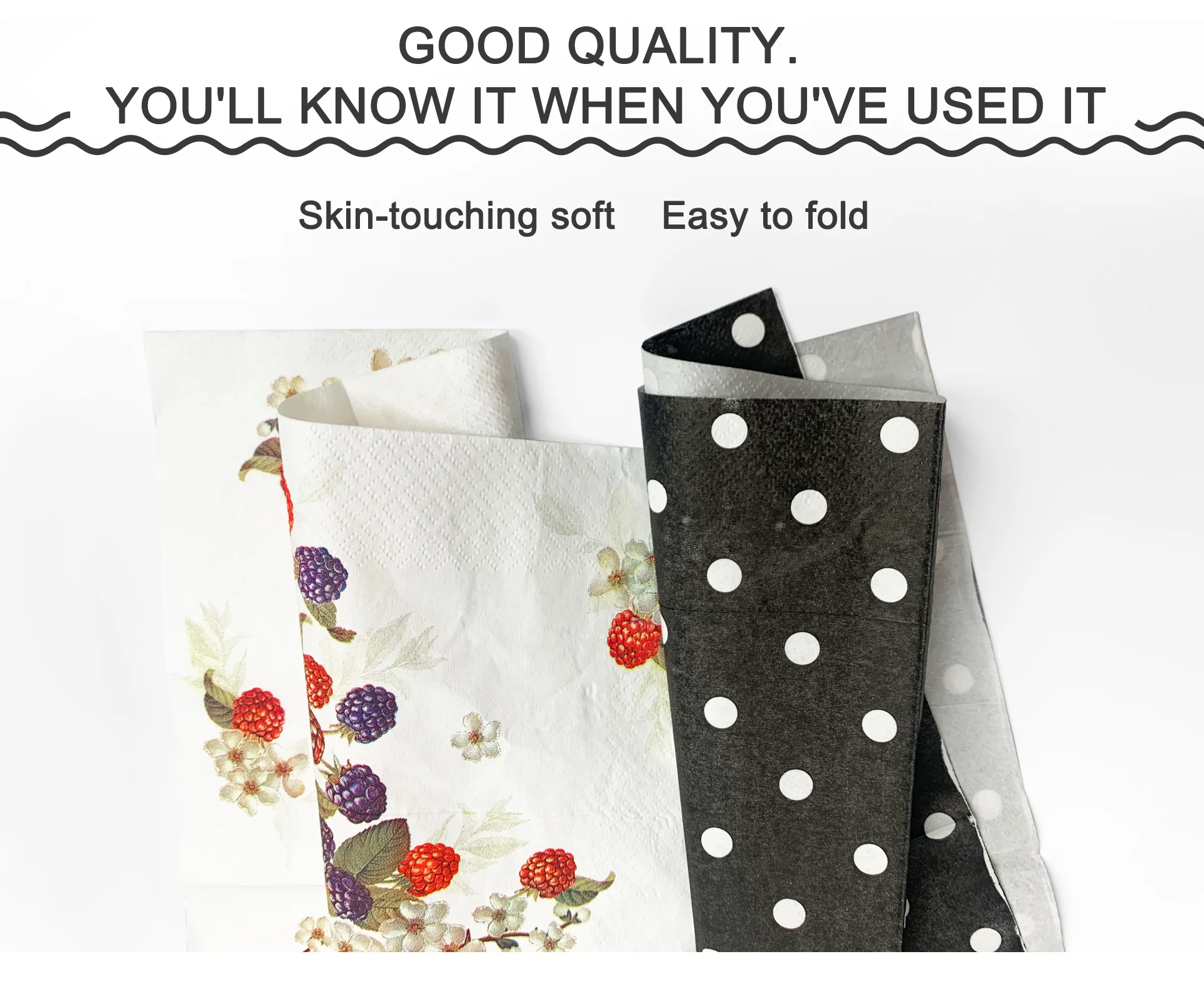 Biodegradable super absorbent cocktail serviette 4 8 fold party dinner print logo paper napkin