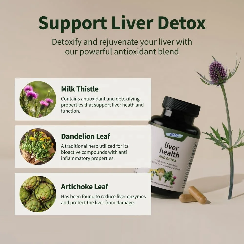 Dietary Supplement Liver Health Support Supplement Natural Liver Detox Capsules Cleanse and Repair