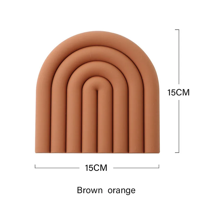 Nordic Maudiland heat resistant unique rainbow silicone mat kitchen table tray bowl mat