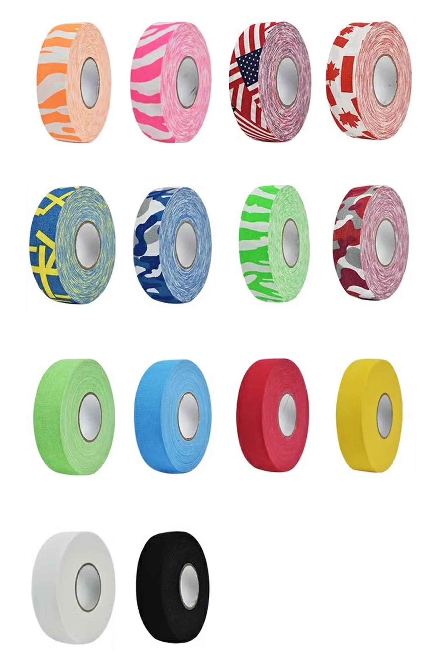 Custom Cotton Fabric Cloth Hockey Stick Tape for Ice Roller Hockey Stick Blade Handle protector Hockey Tape