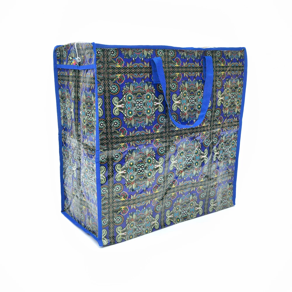 Recyclable Transparent Polypropylene Duffel Bag Gelaminated Woven PP Shopping Sack Eco-Friendly Product Genre