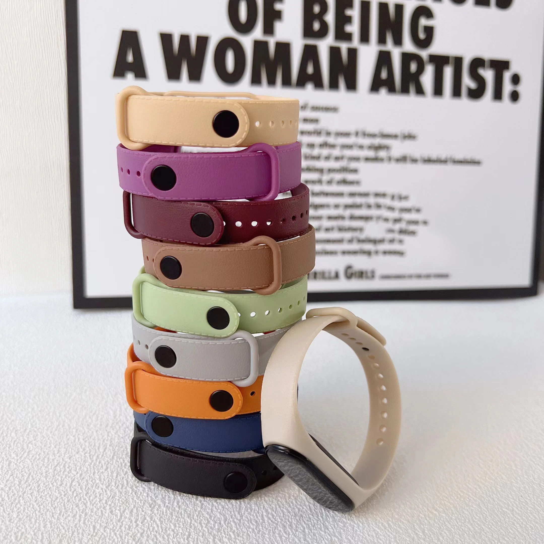 Sport Wristband Soft Silicone Adjustable Rubber Smart Watch Strap Band For Amazfit Xiaomi Mi Band 5 6