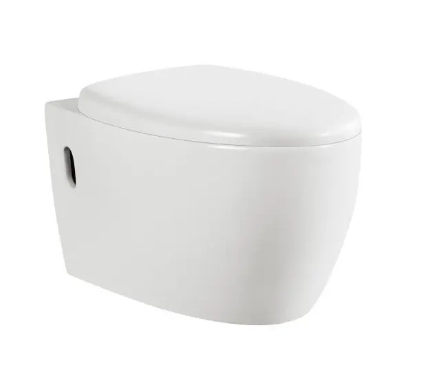 Toilette Suspendu Square Shape White Western Commode P Trap Ceramic Hanging Wc Wall Hung Toilet
