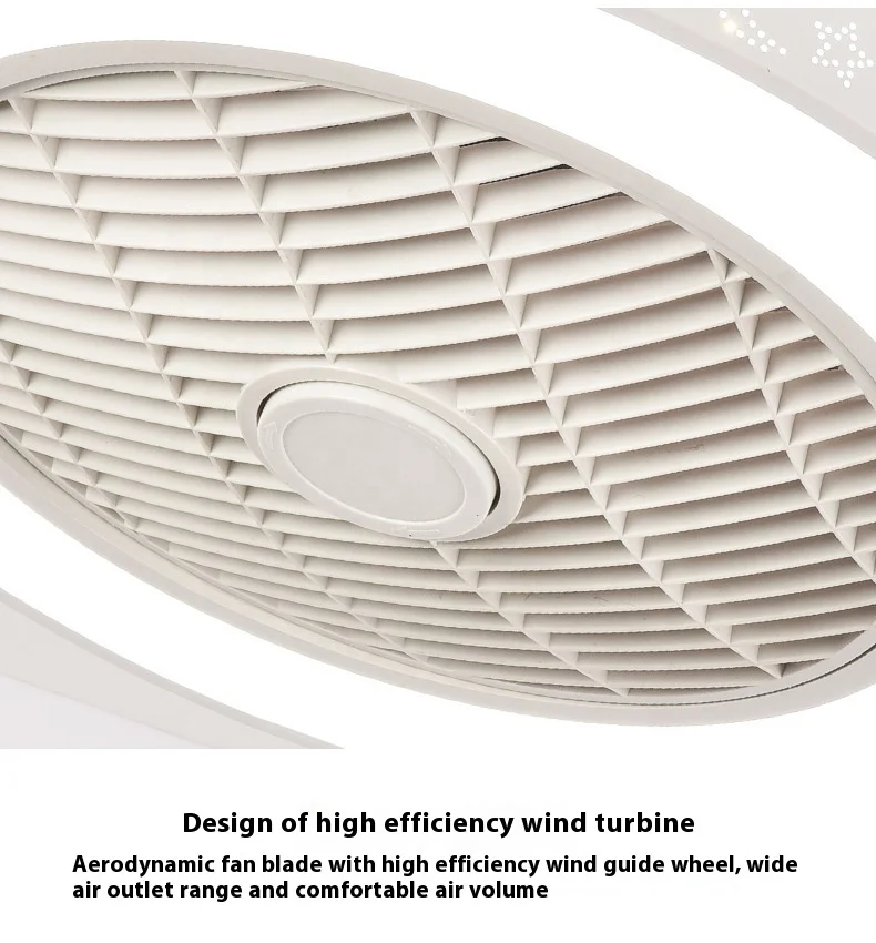 RGB living room bedroom intelligent remote control light integrated silent ceiling LED fan light