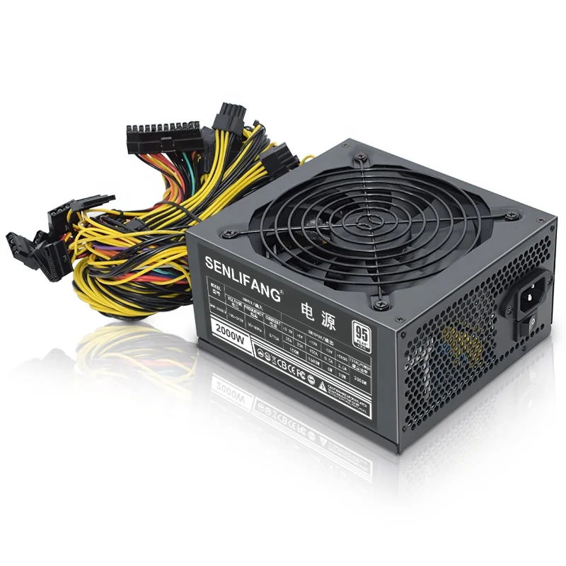 SENLIFANG PC Power Supply for professional machine ATX 2000W PSU Support 8 GPU RU/FR/US/CA Warehouse In Stock