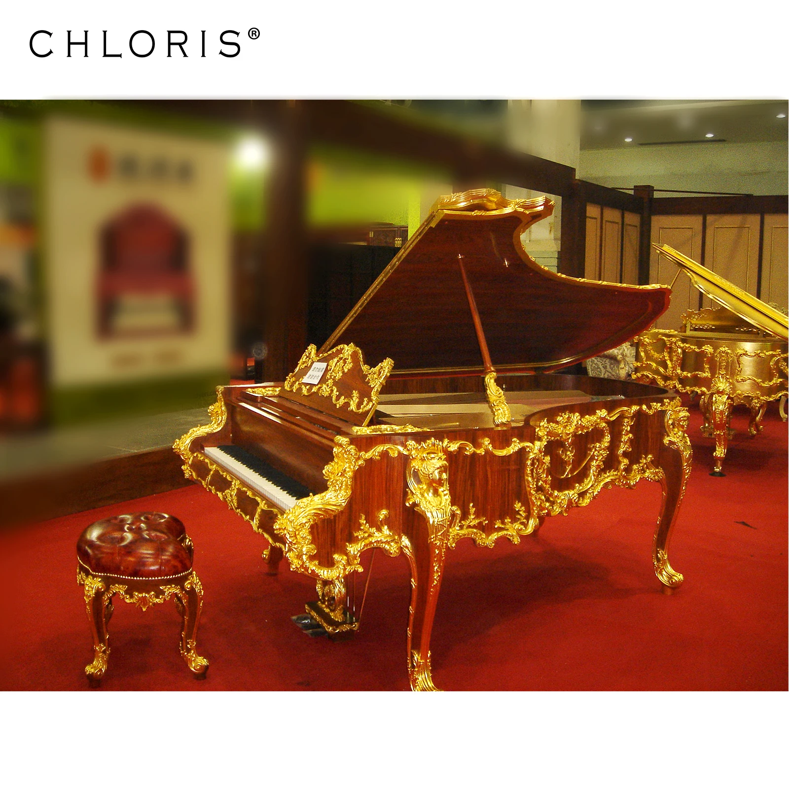 New!!! Luxury Gold piano and Brown  Grand Piano GP-2 for sale, Luxurious furniture and for sale piano