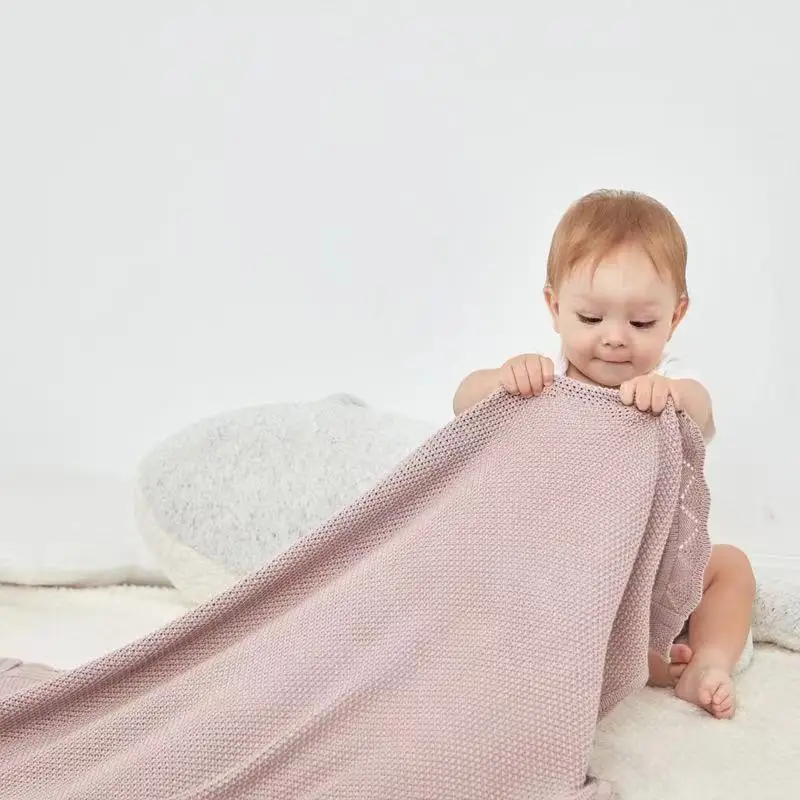 100% Pure Cotton Knitted Baby Blankets Newborn Baby Swaddle Wrap Sleeping Muslin Blankets High Quality Quilted Baby Blanket