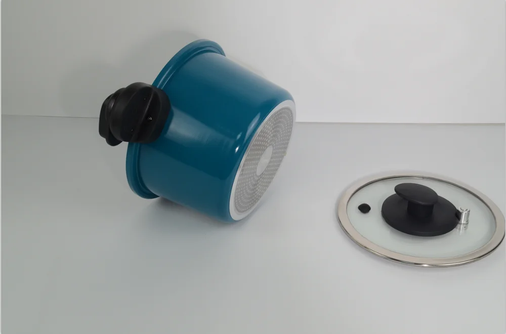 New  design ceramic marble low pressure cooker with removable handle