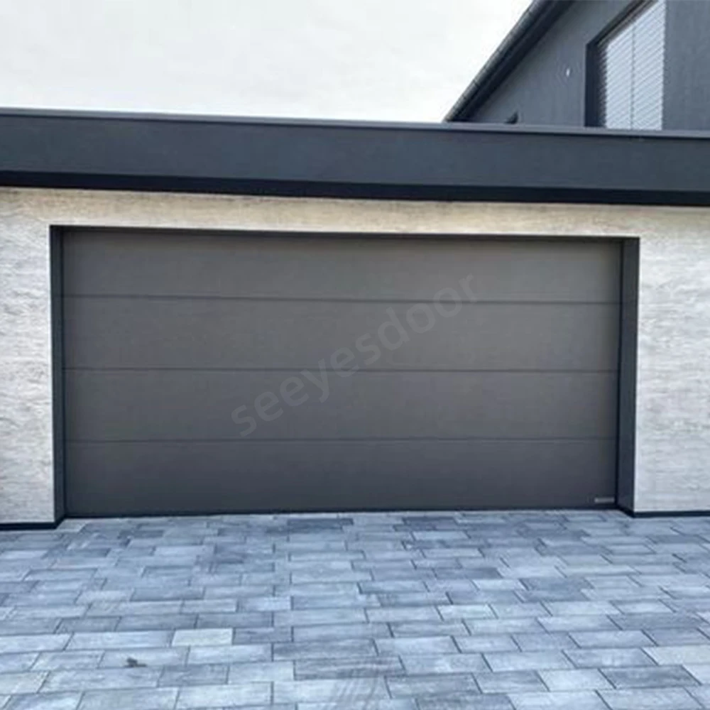 Seeyesdoor American Garage Doors For Homes 40Mm Double Skin Sectional Wooden Garage Door Modern 16X7 Garage Door