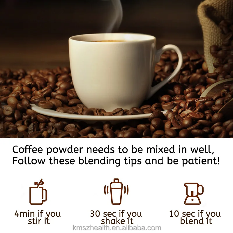 Customized Packing Super Skinny Coffee Sachets in Bag 0g Sugar Gluten Free Energy Boost High Quality Coffee Beans For Weight Los