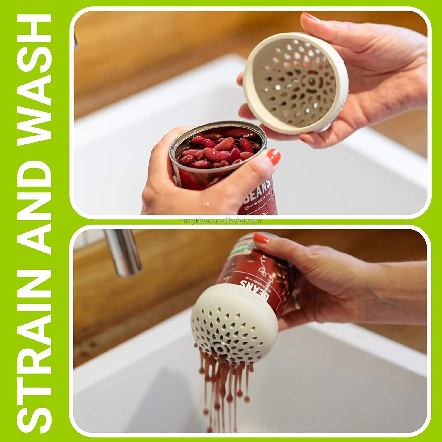 2021 Micro Silicone Kitchen Colander Drainer Portable Multi-Use Mini Colander For Drain Chickpeas Kidney Beans Tinned Fruit