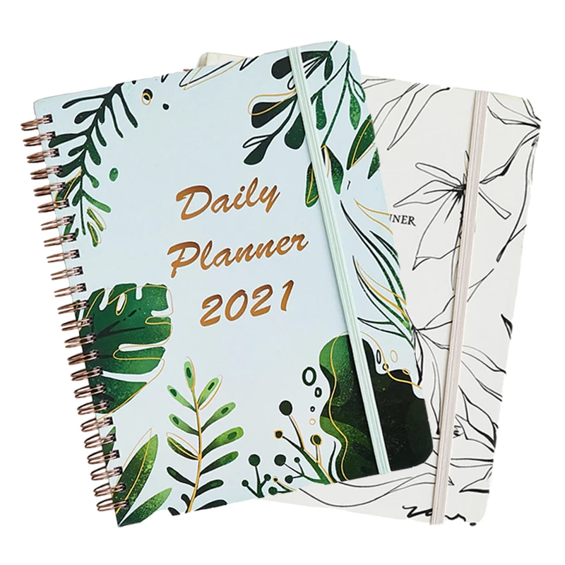New Design Contracted Custom Planner A5 Hardboard Cover Agenda Weekly Monthly Daily Spiral Notebooks