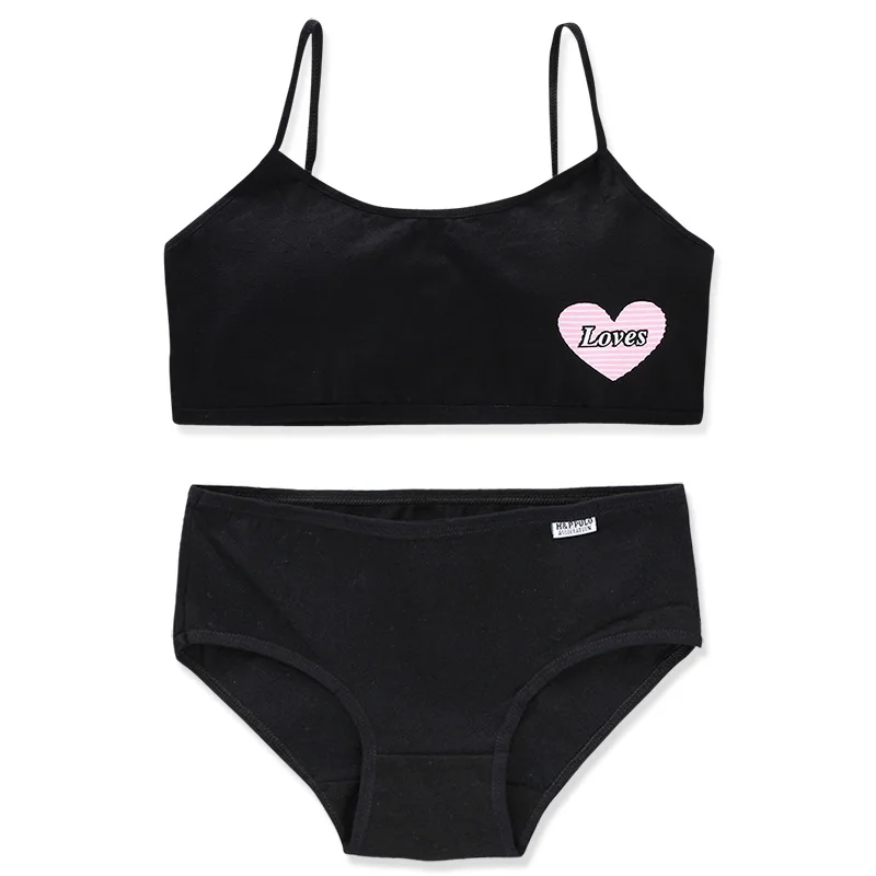 Girls Bra Set Small Sling Underwear Vest Cotton Tube Top Students