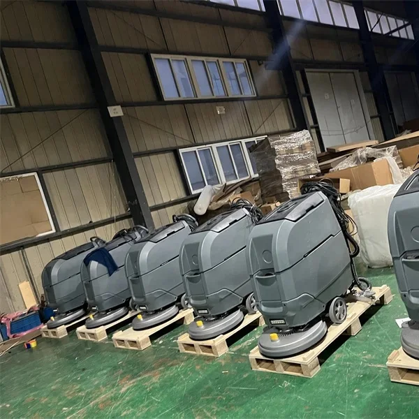 Automatic electric cleaning machine mini walk behind floor scrubber