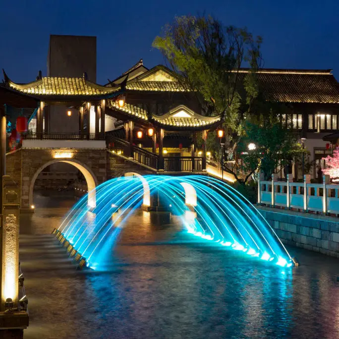 the latest variable speed DC24V dmx pump for laminar jumping jet for swimming pool   outdoor music dancing fountain