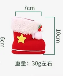 felt christmas candy boots shoes children gift red decoration flocking nonwoven boots