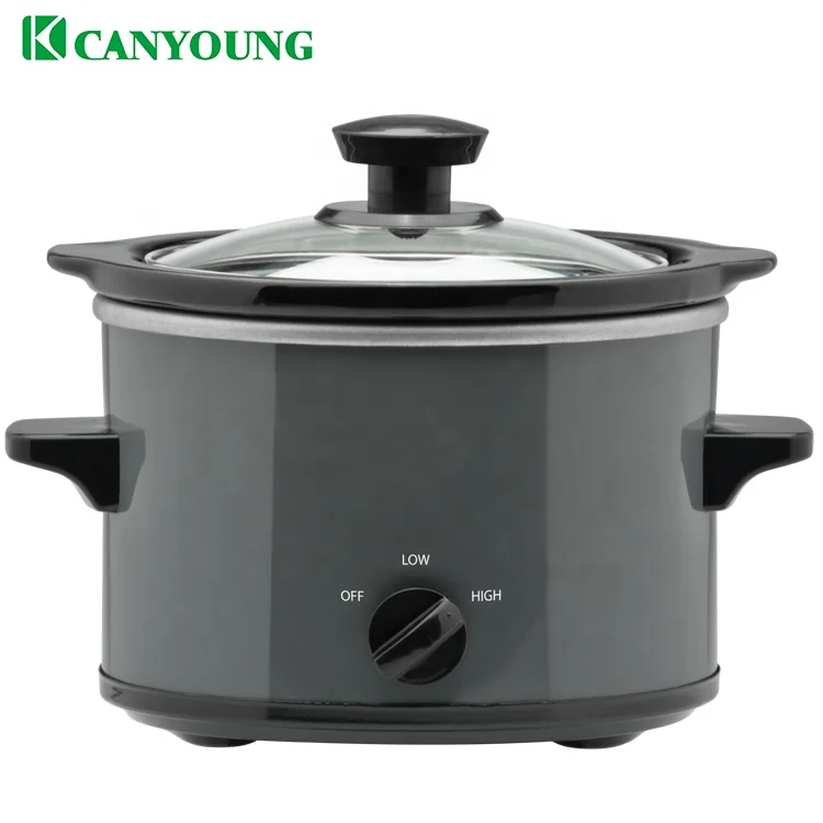 Kitchen Appliances US  EU Standard ETL  CE Electric Red color Crock ceramic pot 1.5L Round Manual Mini Slow Cooker