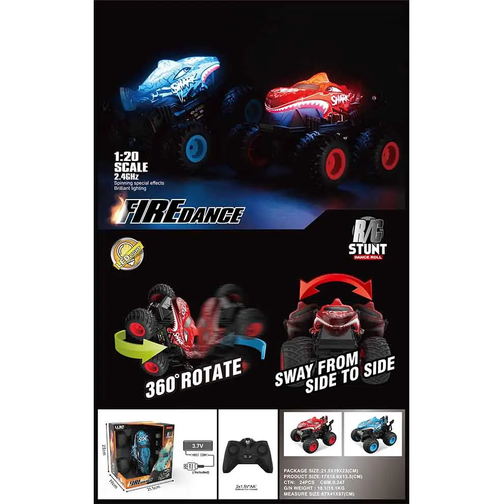 2025 Hot Sale 4CH Brushless RC Dancing Car Toys 1/20 2.4G Mini RTR RC Car With Light