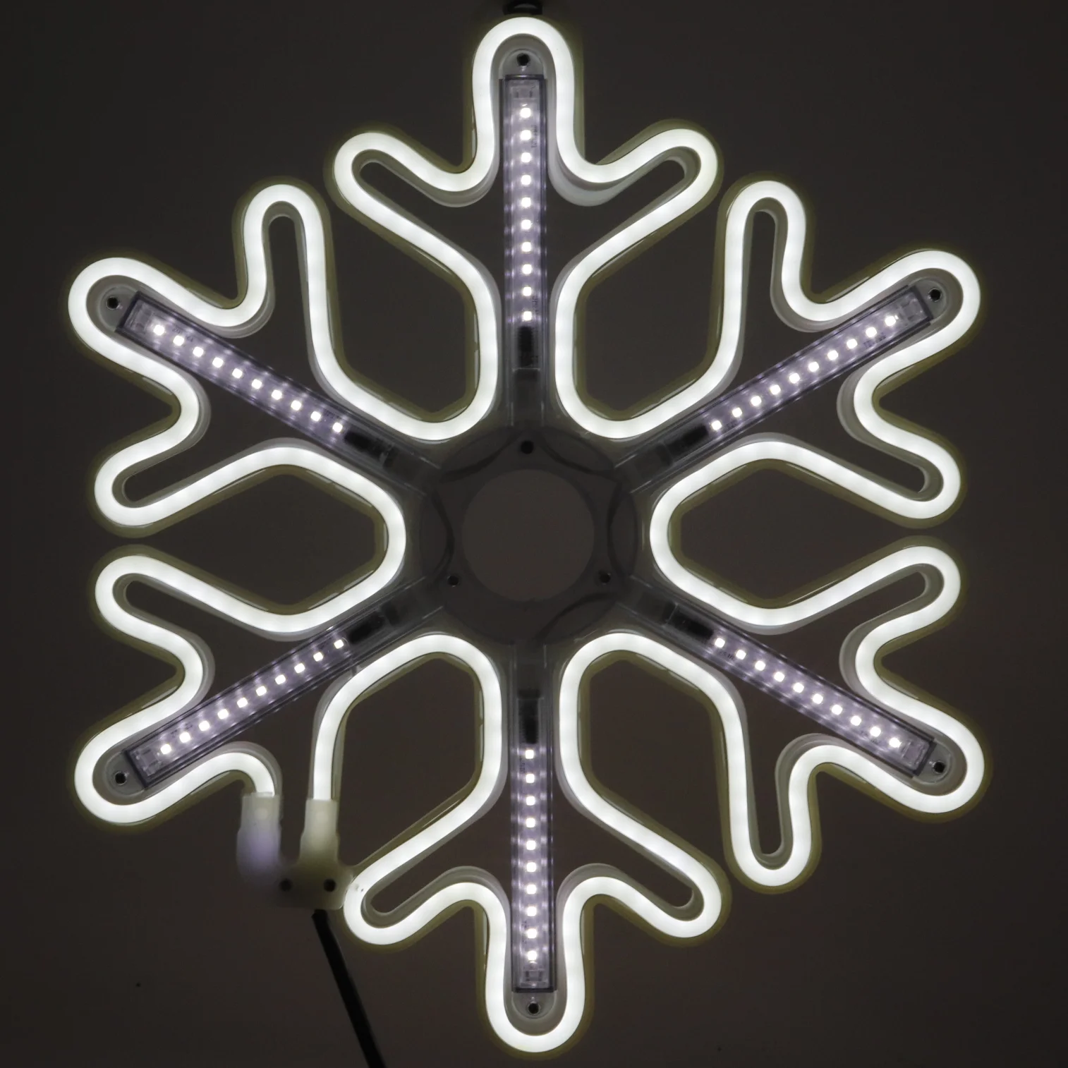 220V LED Big Neon Snowflake Light Christmas Decorative LED Snowflake  Marquee Neon Night Sign Wall Lihgt