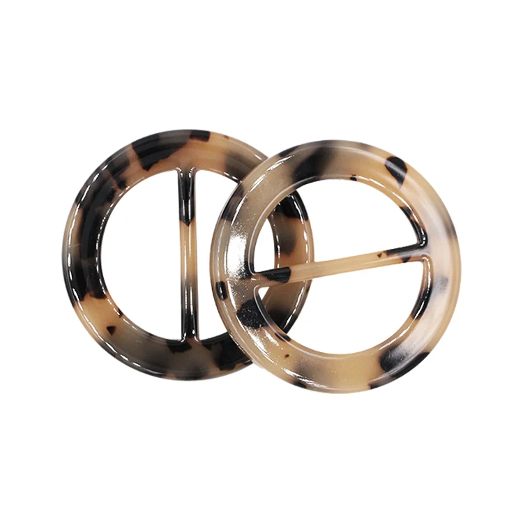 High fashion hoops custom lightweight high quality bikini swimwear connector O ring coat acetate buckles for woman belt