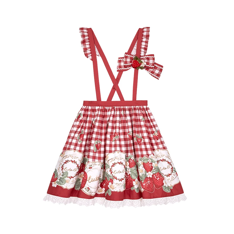 Оптовая продажа от производителя платья в стиле «лолита» с ручной росписью клубники