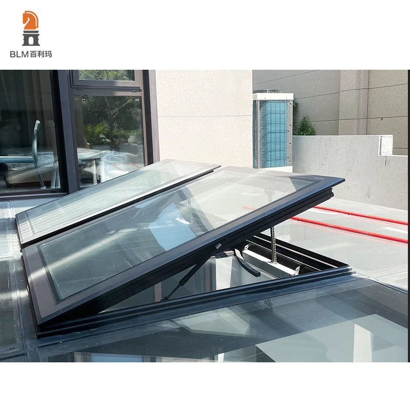 BLM Electric Blinds Motorized Skylight Aluminium Glass Skylight Window For House