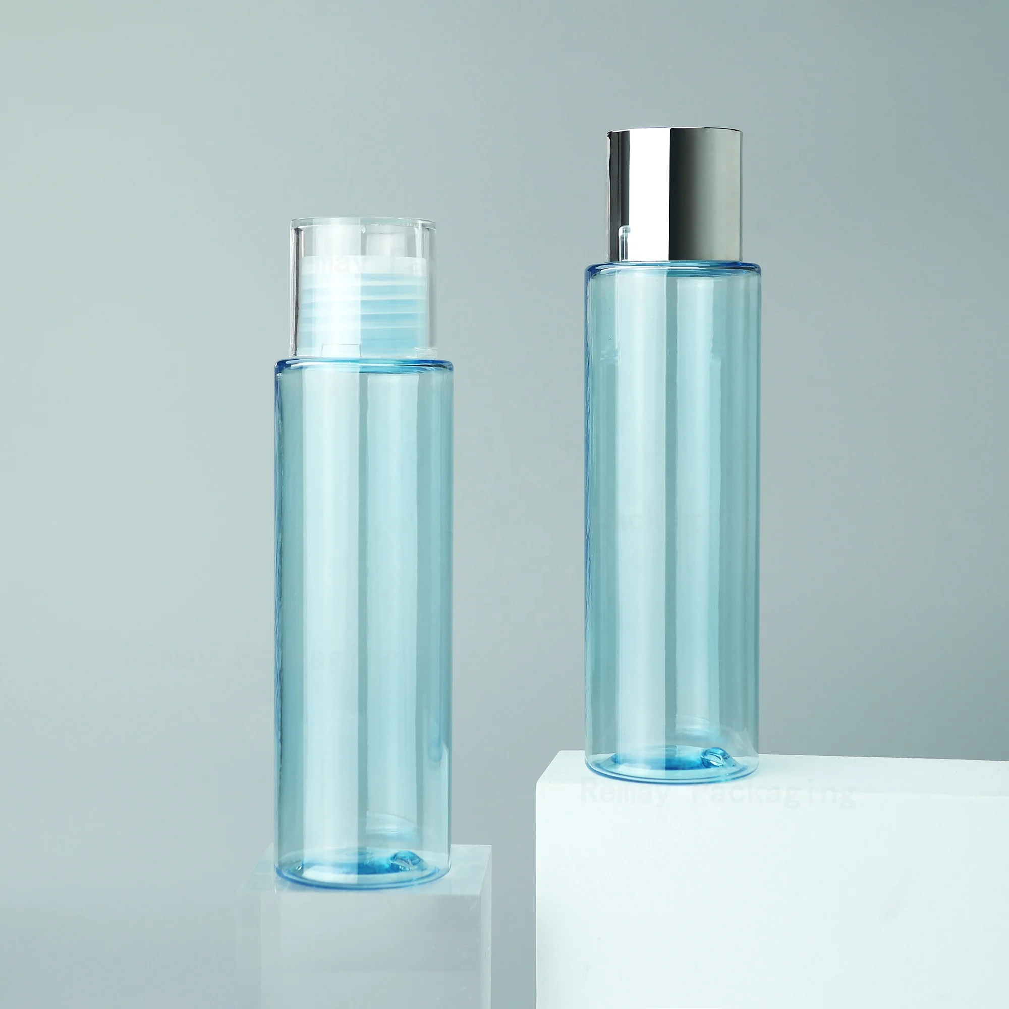 Custom 100 ml cosmetic water bottle PET plastic makeup remover container thick 100m shampoo bottle