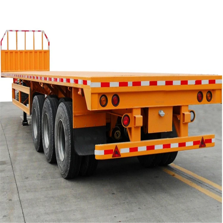 3 axle 40ft flatbed container semi trailer with 11r 22.5 tire for sale Africa