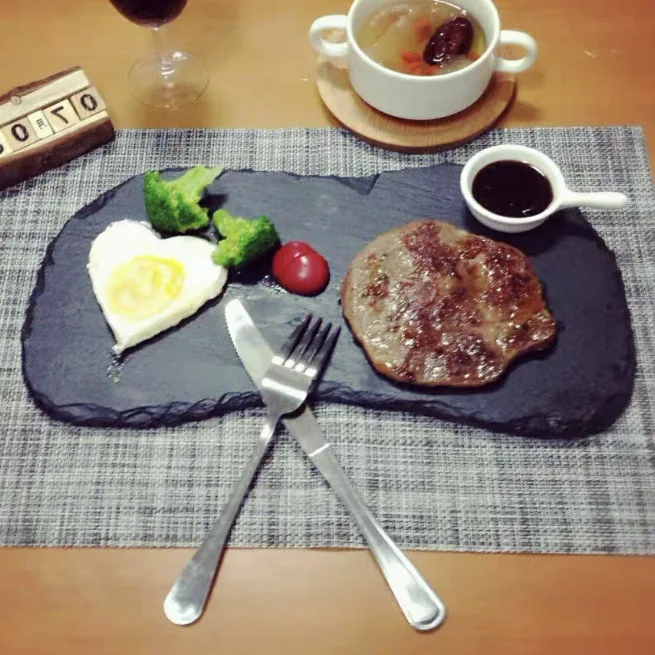 Food Steak Sushi Dinner Slate plate Stone Serving Tray Natural Stone Serving Tray