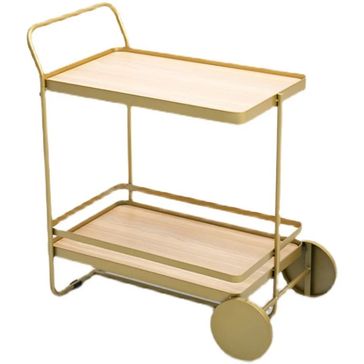 Metal Garden Planter Trolley Hand Retro Finish Surface Retro Craft Wheeled Trolley kitchen serving cart