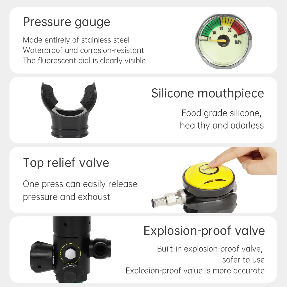 DIDEEP 3000PSI Underwater 10-20mins Mini Scuba Diving Lung Tank Equipment