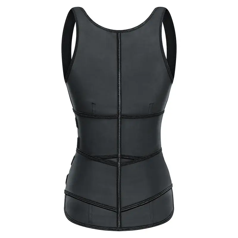 
High Quality Inner Big Hooks Double Compression Belts Women Latex Waist Trainer Corset Zipper Vest Body Shaper Plus Size 