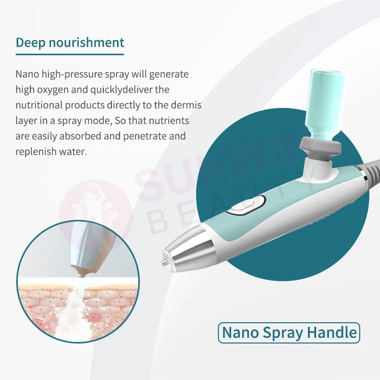 Multifunctional spa beauty 6 in 1 facial deep cleaning hydro dermabrasion water oxygen jet peel machine