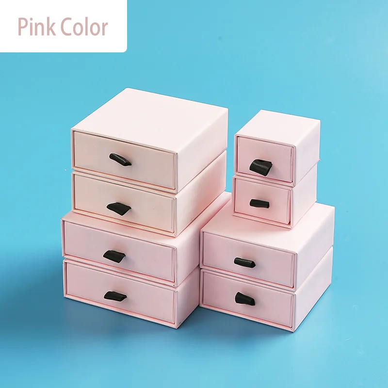 Маленький MOQ розовый перерабатываемый подарок ювелирные изделия бумажная коробка для малого бизнеса
