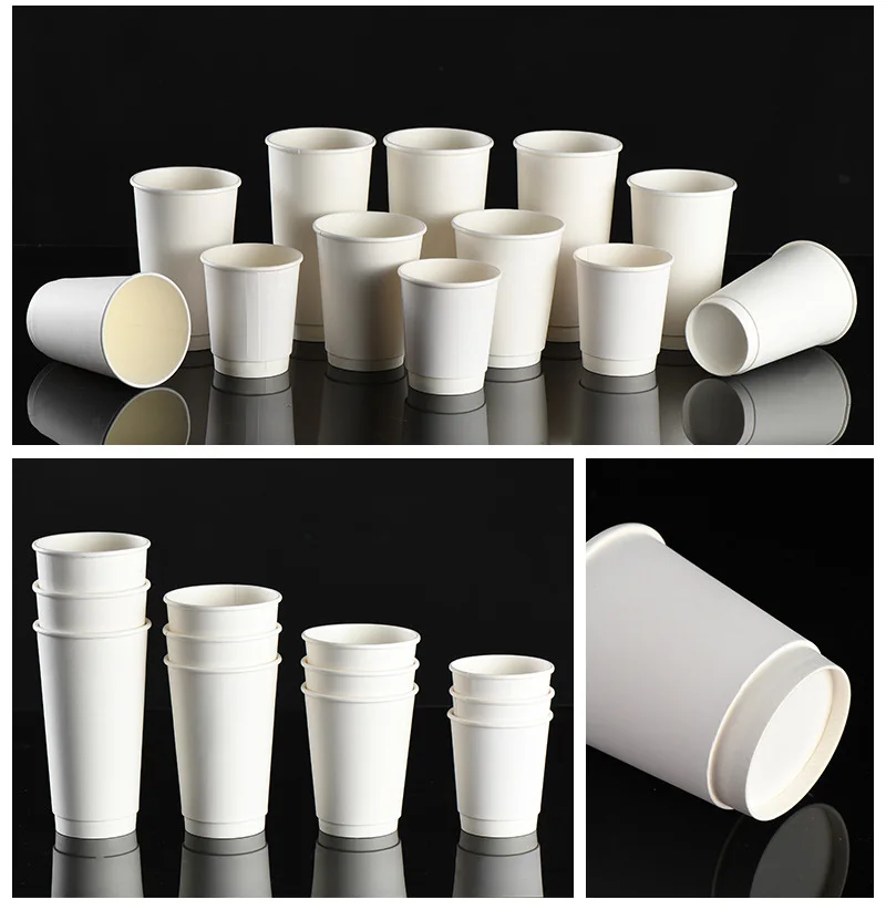 In Stock PE coated doubal wall insulation hot drink Paper Coffee Cup with PP Lids