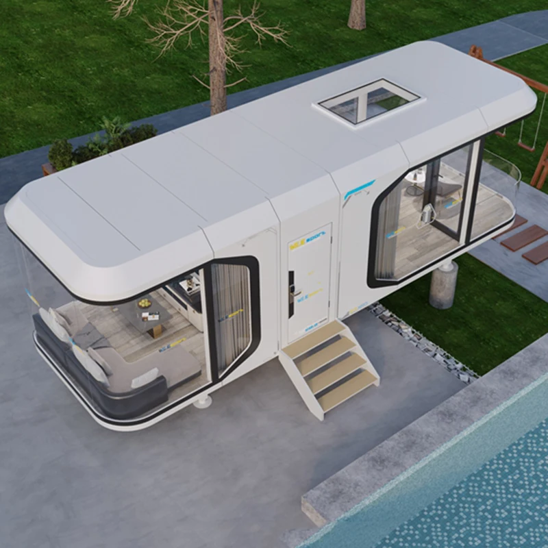 Removable High End Light Steel Prefabricated Tiny House Bedrooms and Living Room Tinny Container