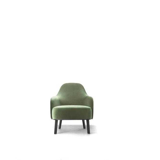 
Solid wood green soft fabric living room sofa chair 