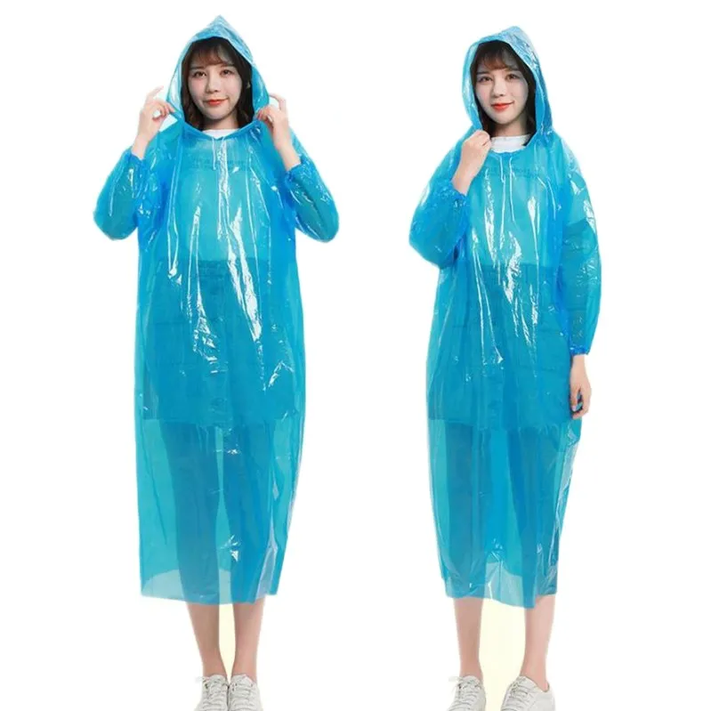 Wholesale Supply Raincoats Unisex Rain Coat Disposable Ponchos for Motorcycle and Outdoor Sports