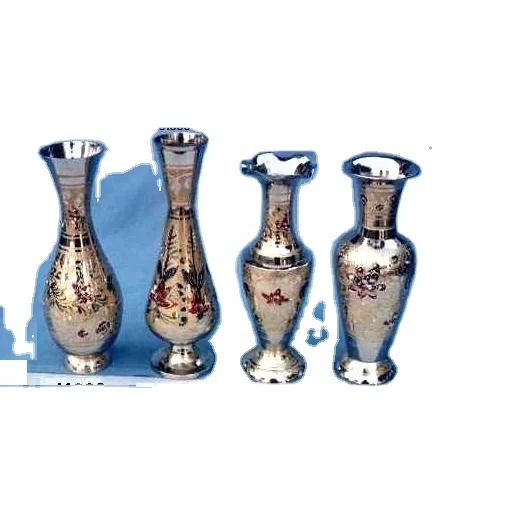 
Brass vase with nickel golden finish 