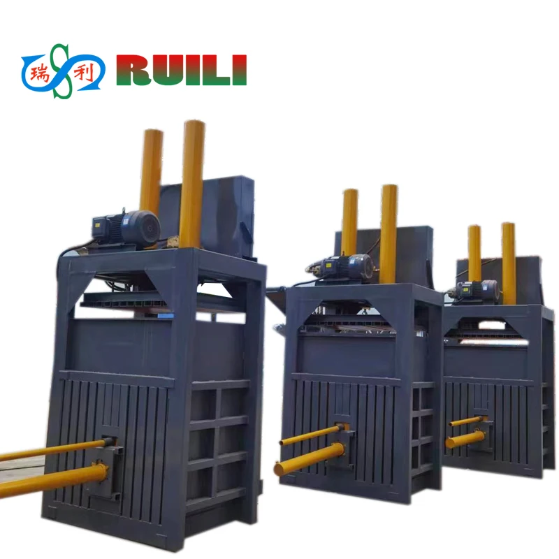 Vertical hydraulic baler for plastic bottles /wool/cartons/garment plastic press machine