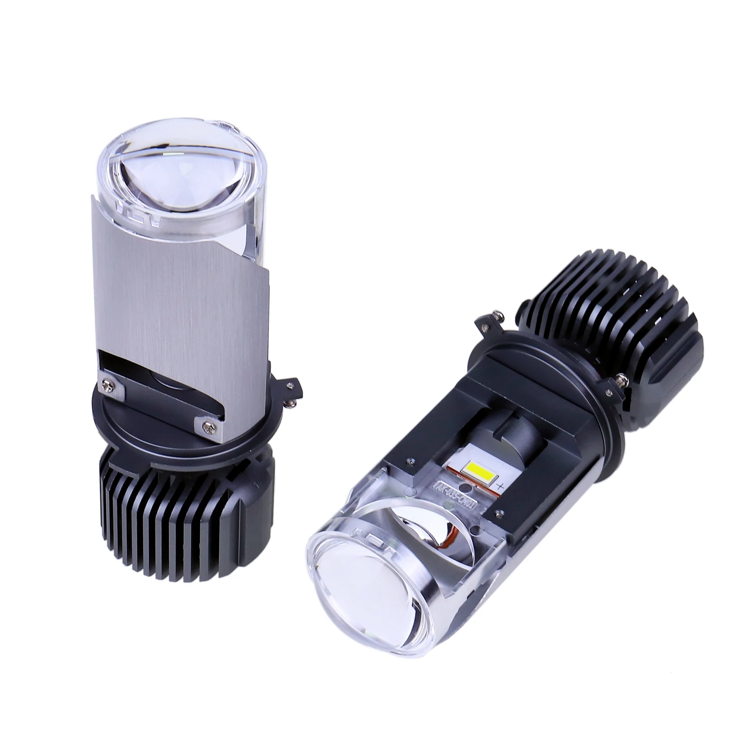 Projector H4 Motorcycle Auto Car Bi Led Mini H4 Projector Lens 5500K 40W lens directly plug and play auto lights