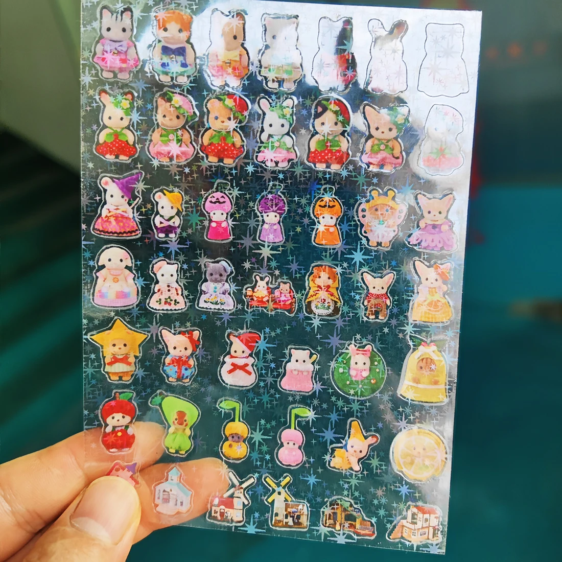 Most Popular cute clear stickers sheet custom waterproof vinyl transparent stickers Adhesive kiss cut cartoon sticker sheets