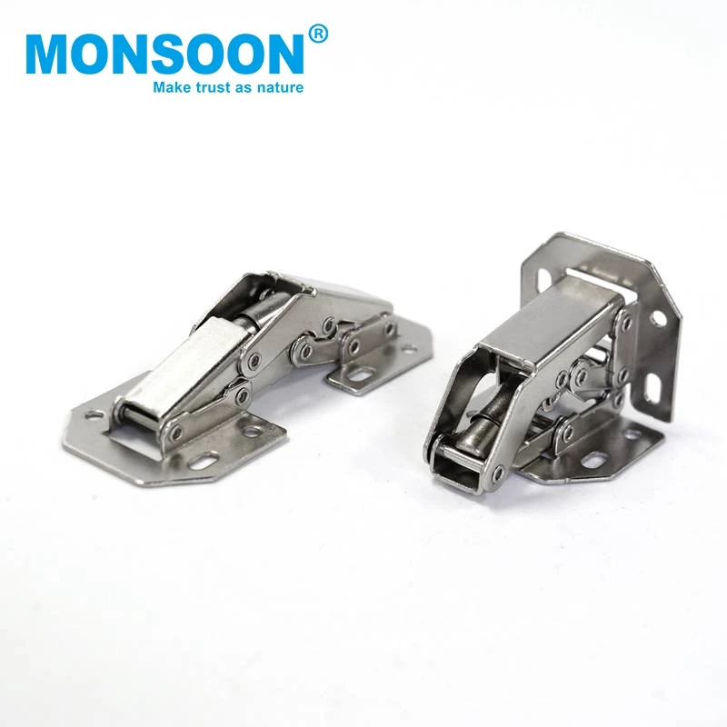 Iron Furniture Cabinet Hinges Hydraulic Aluminum Cabinet Hinges Kitchen Cupboard American Style Frog Concealed 90 Degree Hinge