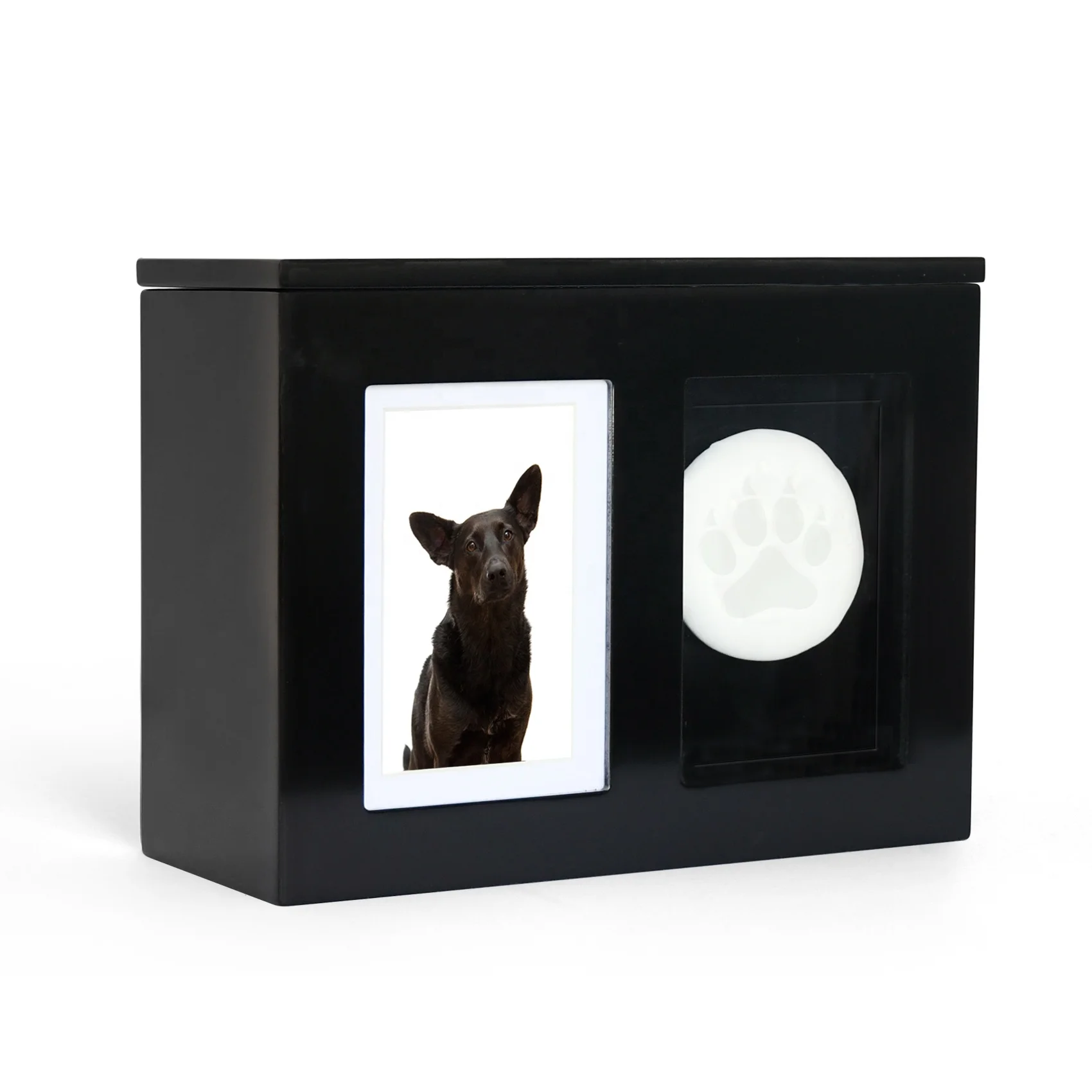 Dog urn pet urns for ashes wooden frame box glass photo frame